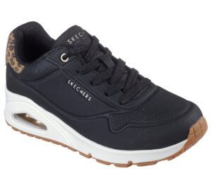 Skechers Uno-Jungle Nite, Nero/Leopardato